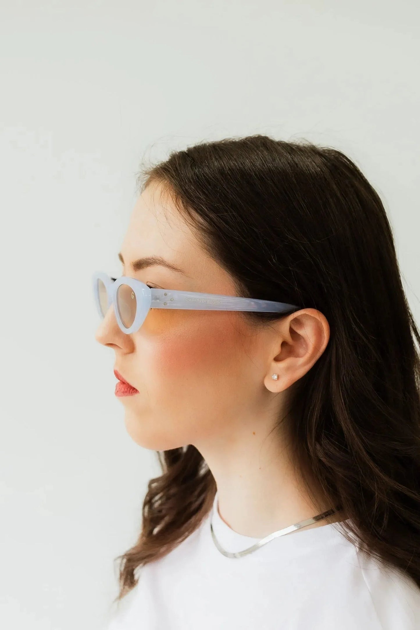 Lunettes de soleil félines bleues pour femmes