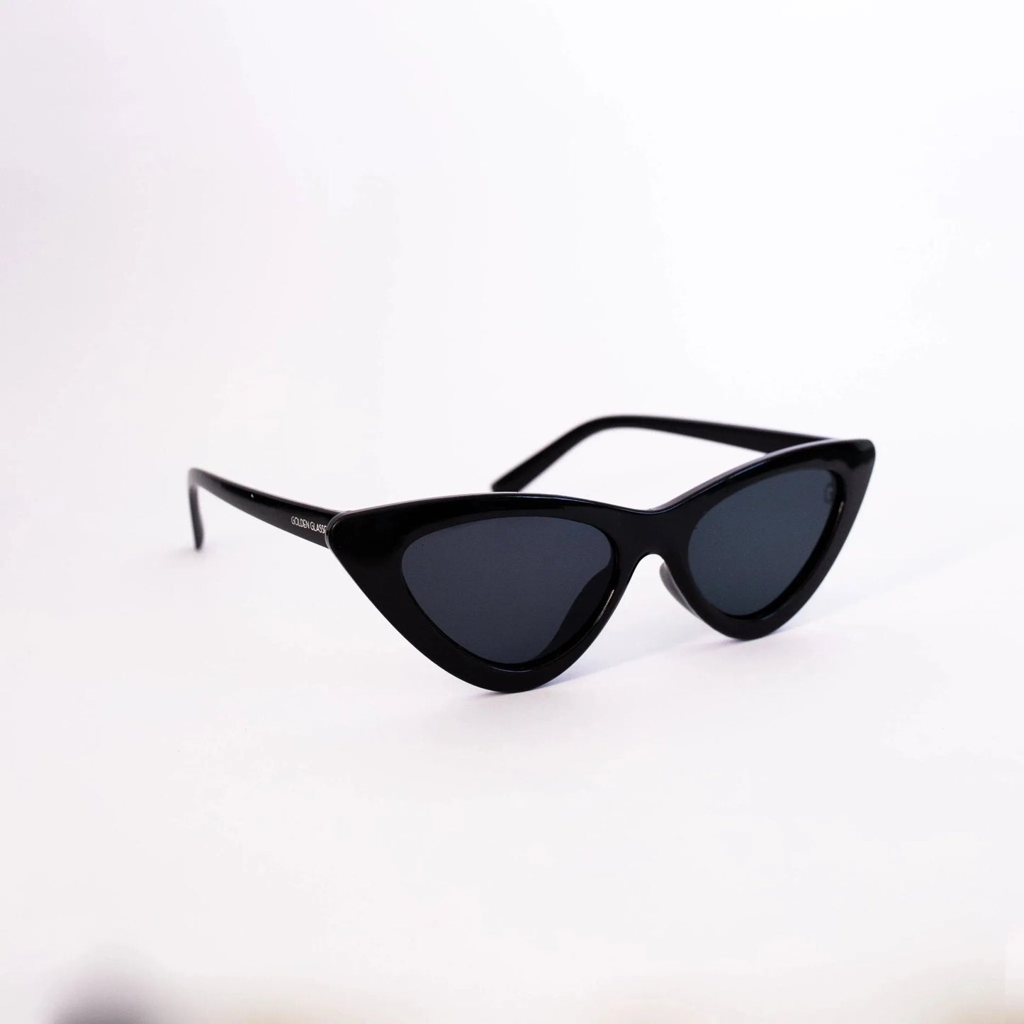 Lunettes de soleil noires pour femmes en forme de chat