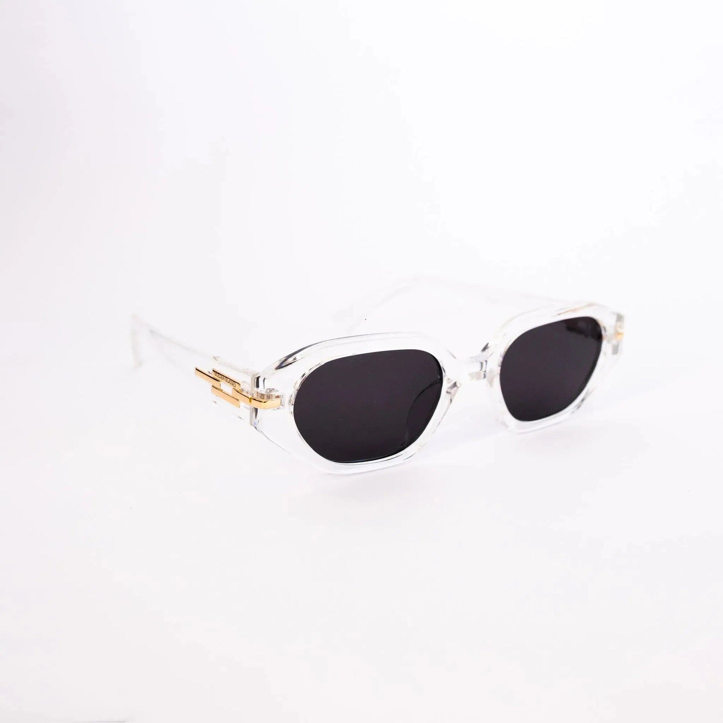 Lunettes de soleil transparentes en cristal pour femmes