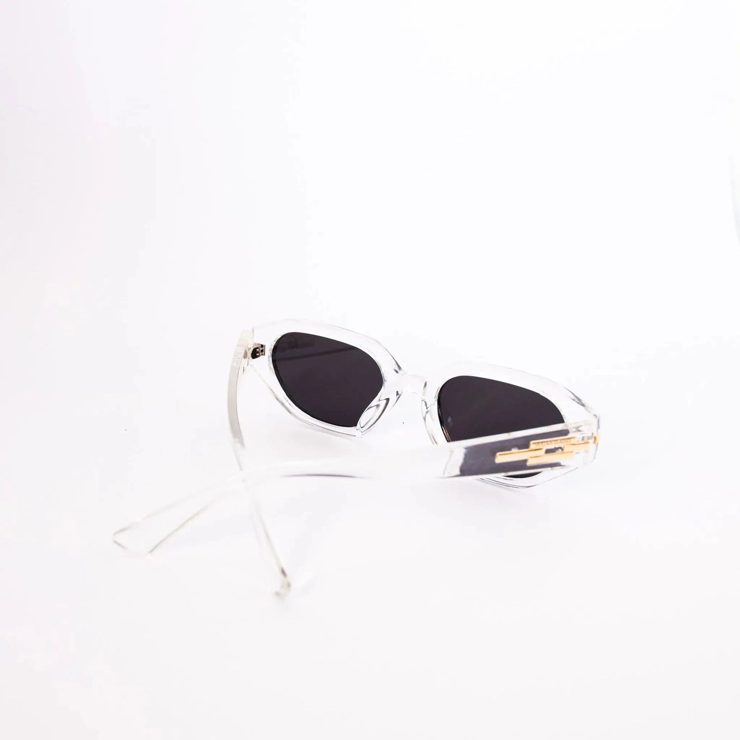 Lunettes de soleil transparentes en cristal pour femmes