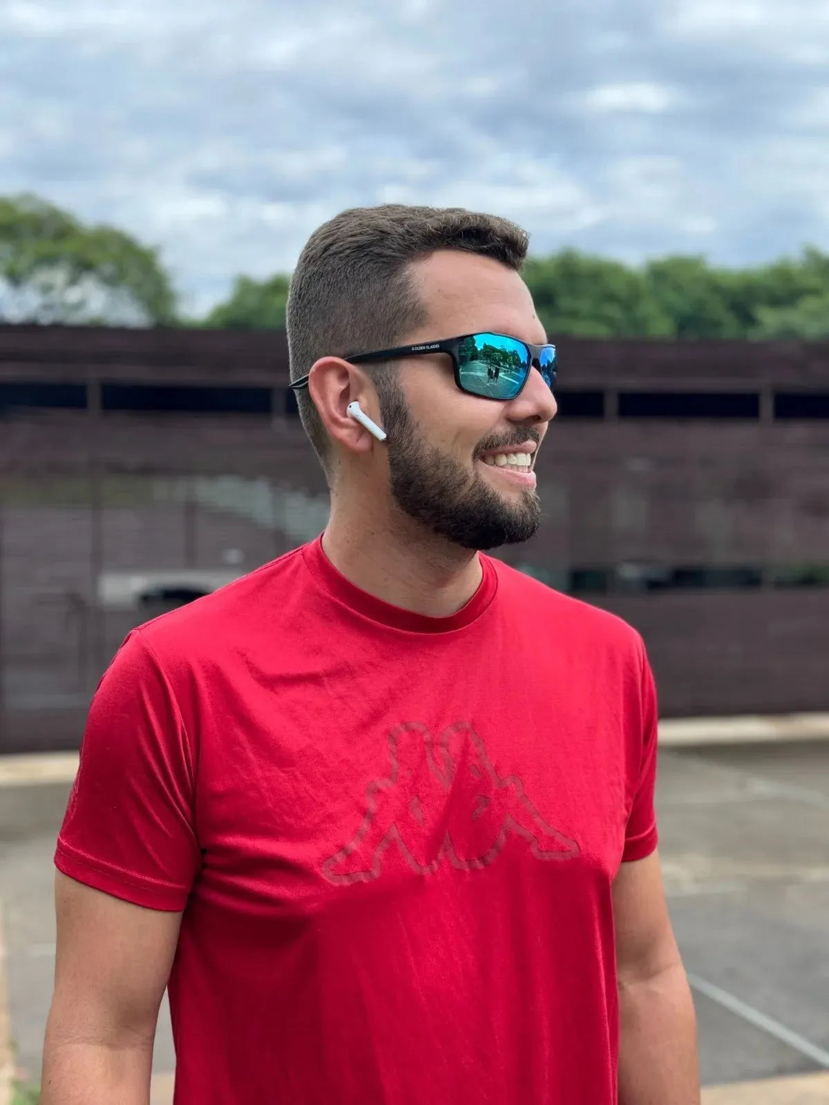 Lunettes de soleil de sport polarisées noires et bleues pour hommes
