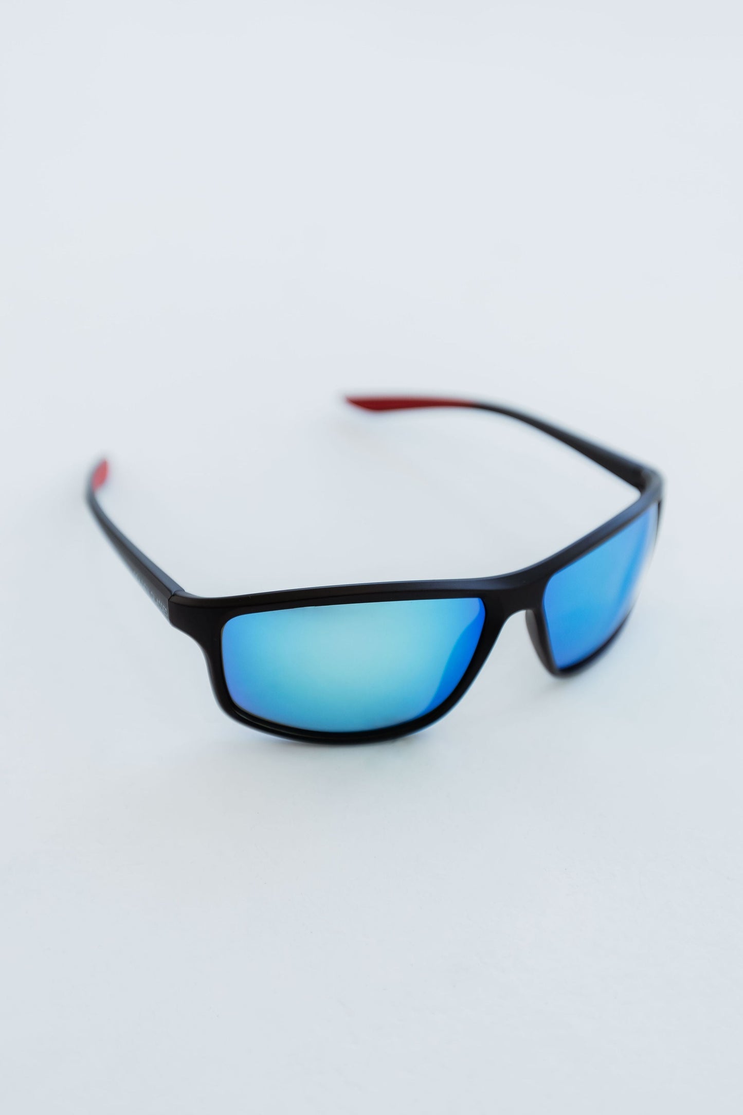 Lunettes de soleil de sport polarisées noires et bleues pour hommes