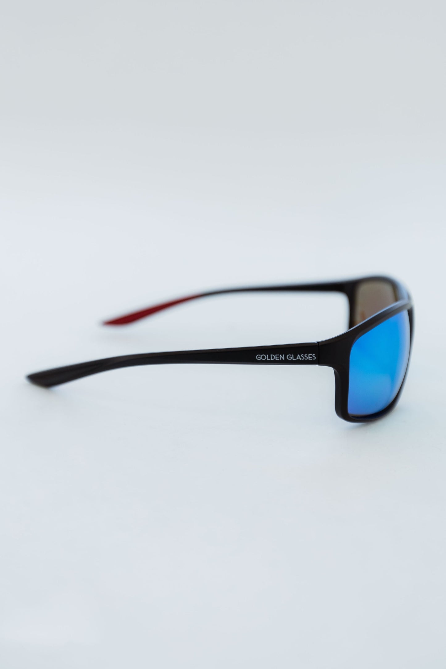 Lunettes de soleil de sport polarisées noires et bleues pour hommes