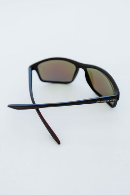 Lunettes de soleil de sport polarisées noires et bleues pour hommes