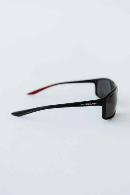 Lunettes de soleil de sport noires polarisées pour hommes