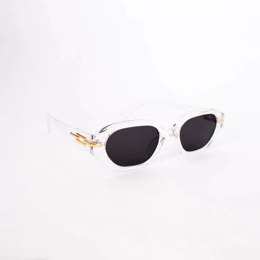 Lunettes de soleil transparentes en cristal pour femmes