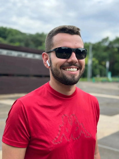 Lunettes de soleil de sport noires polarisées pour hommes