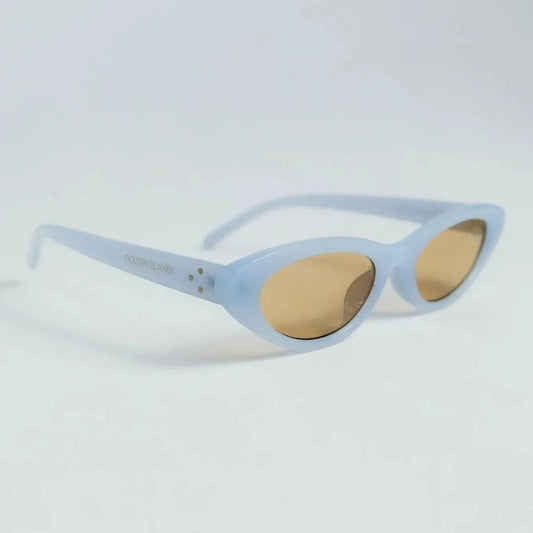 Lunettes de soleil félines bleues pour femmes